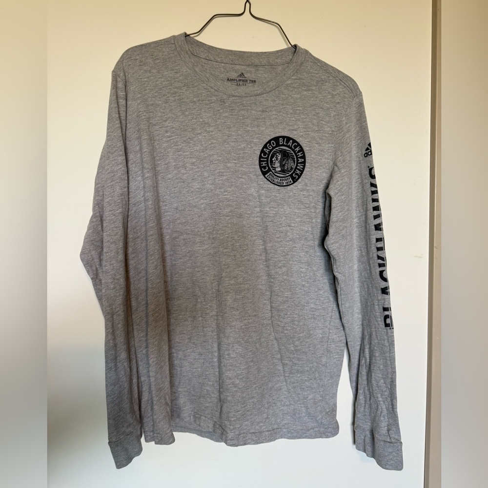 Adidas Chicago Blackhawks Med Long Sleeve Tee